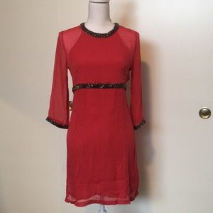 NWT silk beaded dress French Connection 4